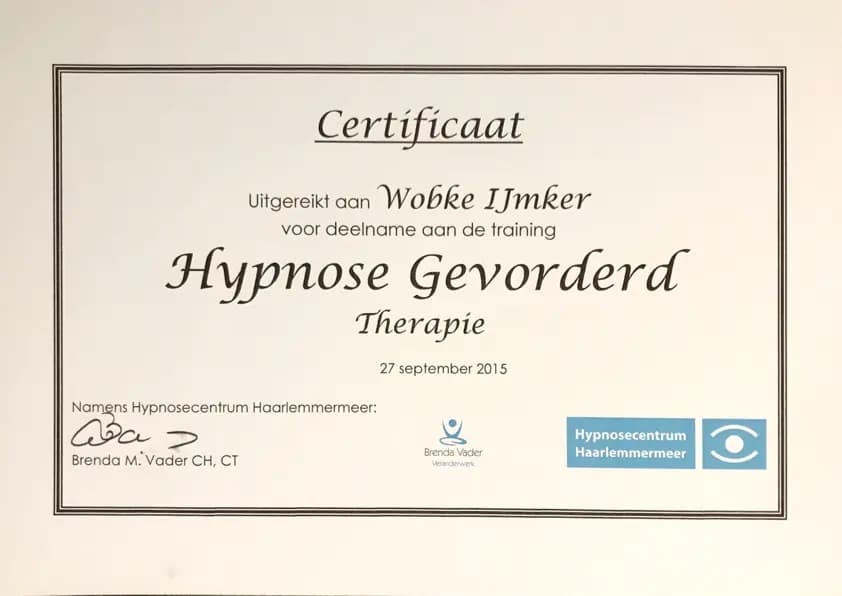 Hypnose Gevorderd Therapie