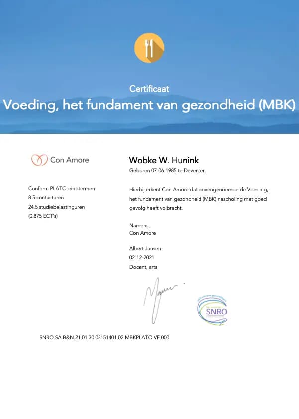 Voeding: Het Fundament van Gezondheid (MBK)