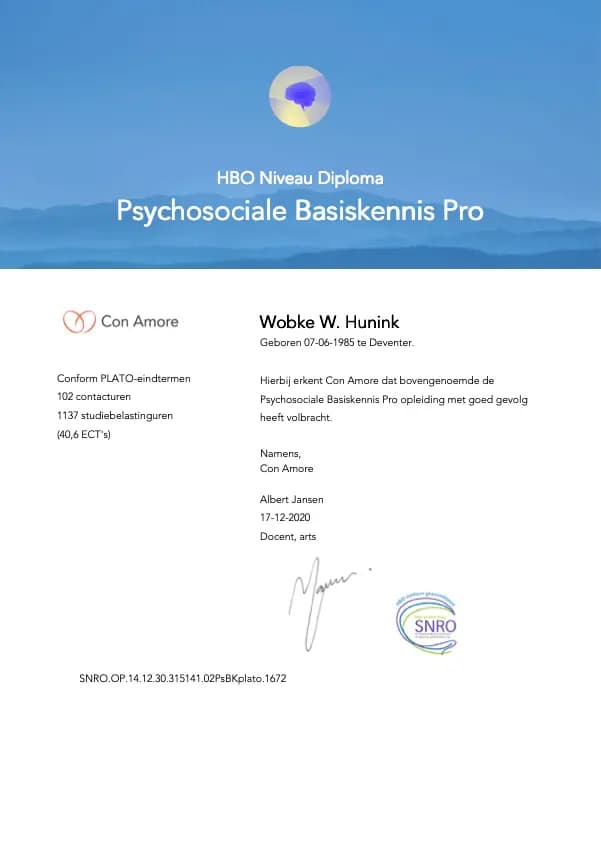 Psychosociale Basiskennis PRO